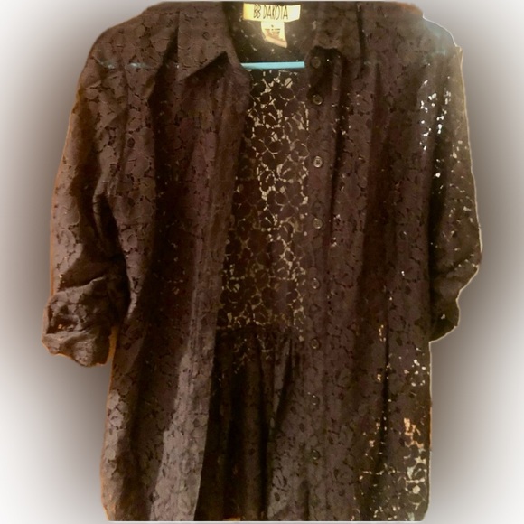 BB Dakota Tops - BB Dakota Sheer Long Sleeve Blouse – Size S
